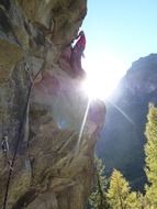 natural rocks at the sunlight