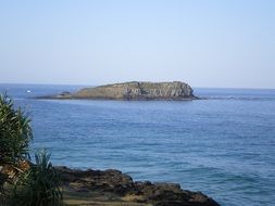 rocky island near the coast