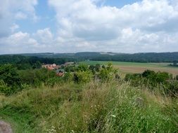 distant view of a ruined castle lichnice