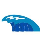 Wave in ocean clipart