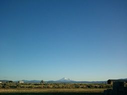 distant view of Mount Shasta on a sunny day