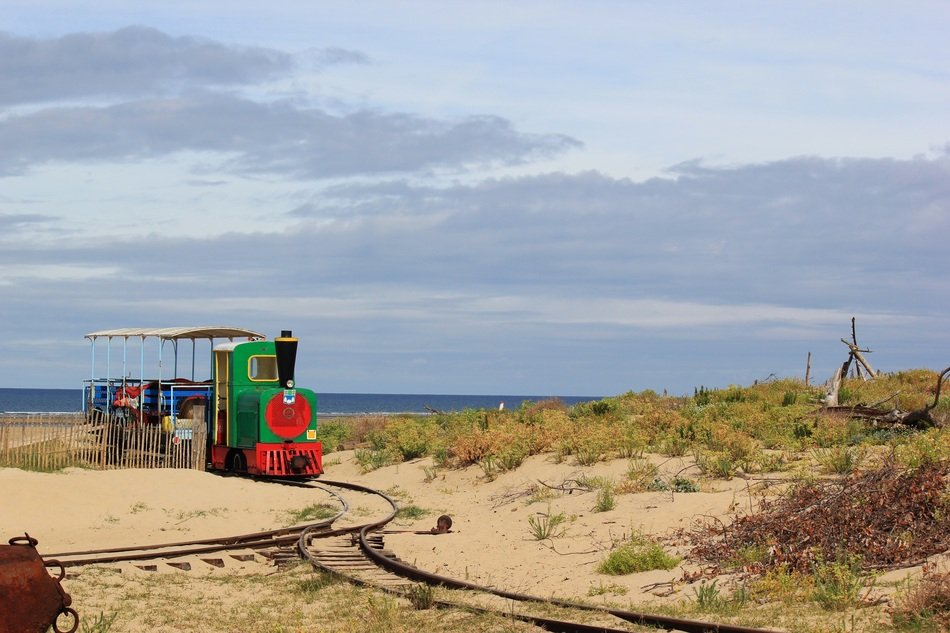 train beach
