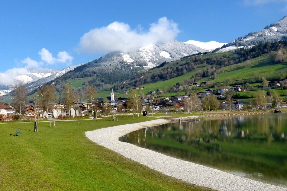 road near the lake