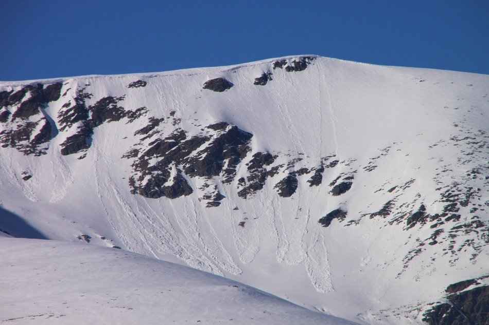 snow on the top of Mount Gorge