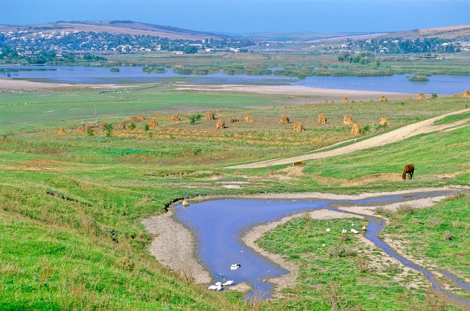 panorama of the river in the countryside in Moldova