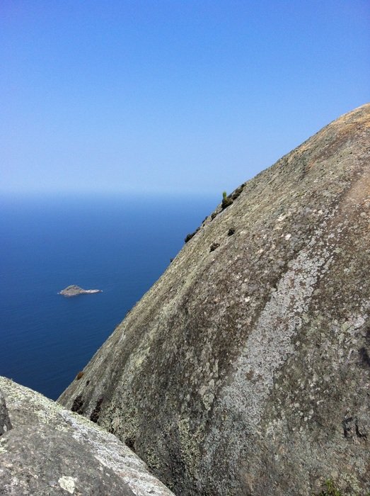 mountain peak at ocean in brazil