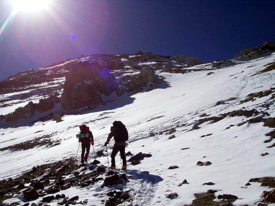 expedition to the top of Aconcagua in the Andes
