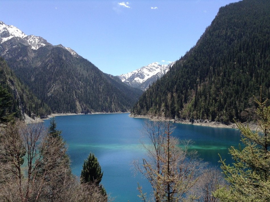 scenic landscape of a mountain lake