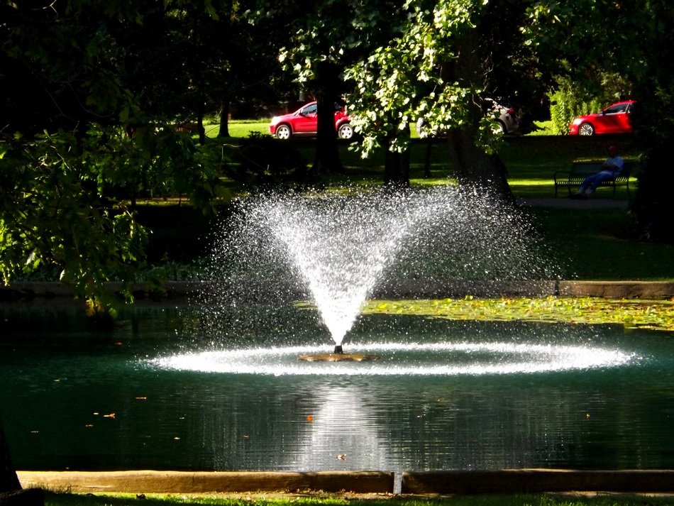 beautiful fountain in the park