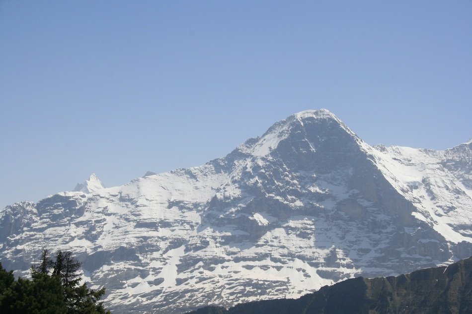 mountains in the snow in switzerland