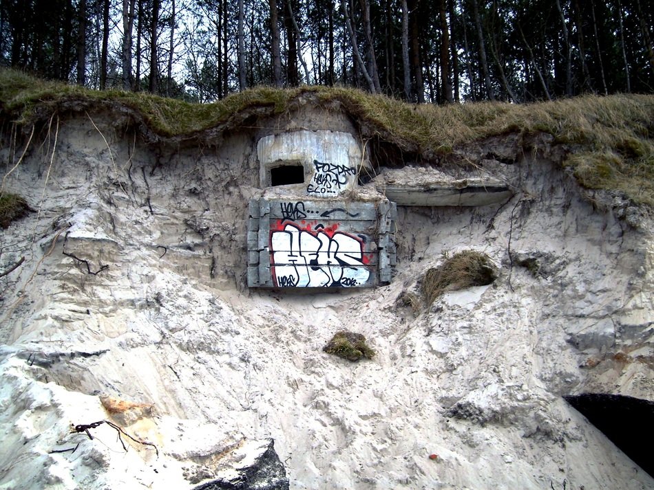 bunker in the rock near the baltic sea