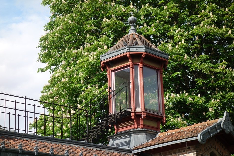 observation tower on the roof