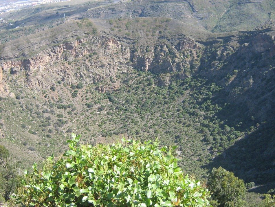 aerial view of gran canaria volcano