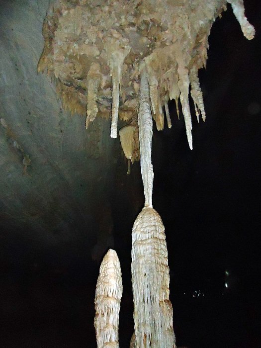 natural stalactites in the cave
