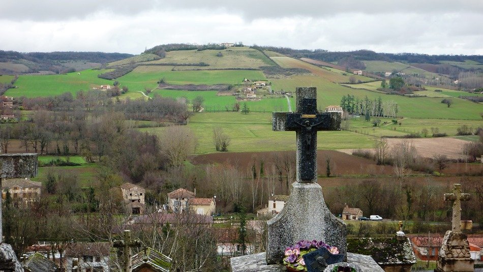 stunning landscape of france cemetery
