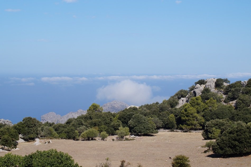 blurred sky over the mountain