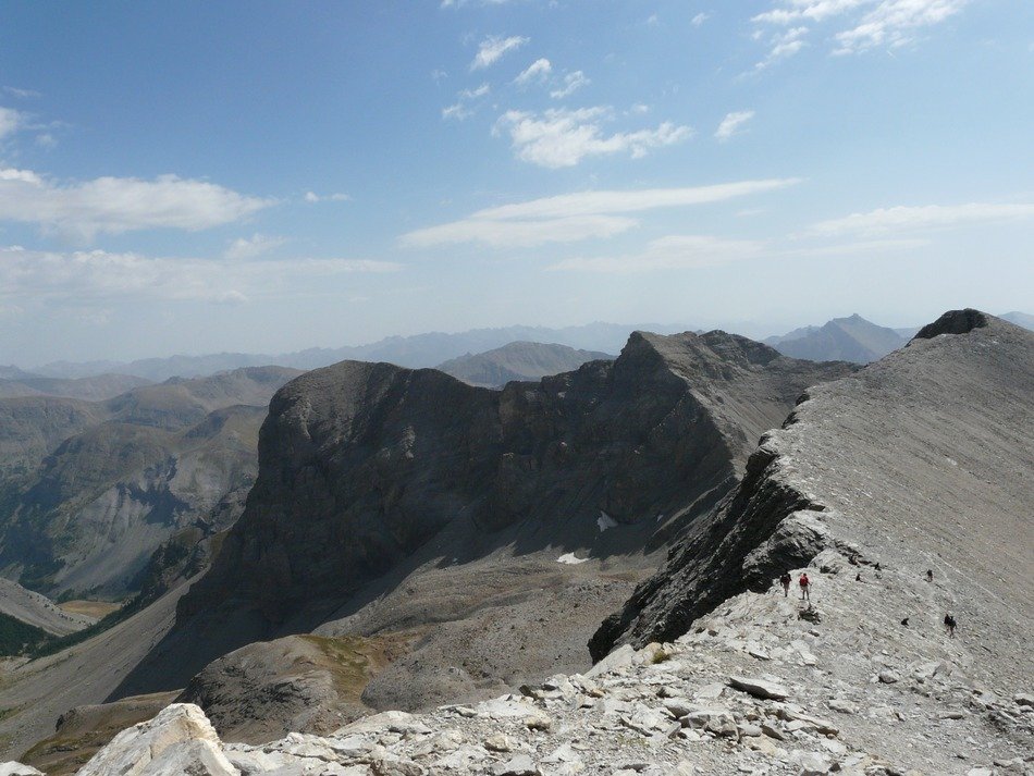 scenic Alps on the background of sky sun light