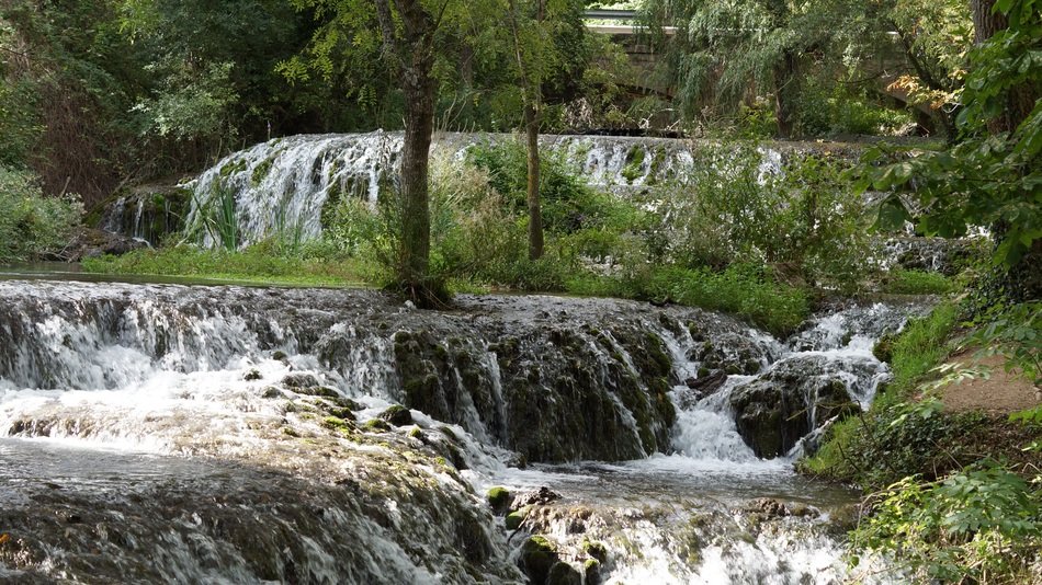 waterfall at the river stone monastery