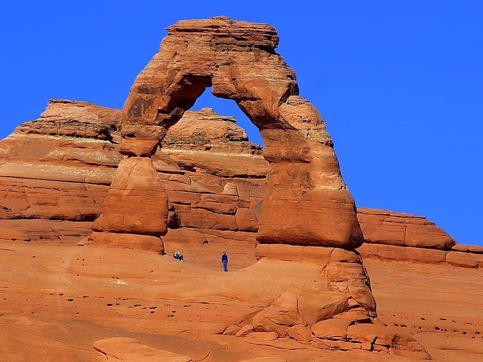 arch on red rock in nature
