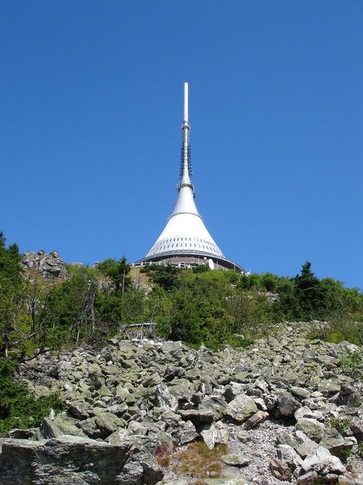 landscape of building in the mountains