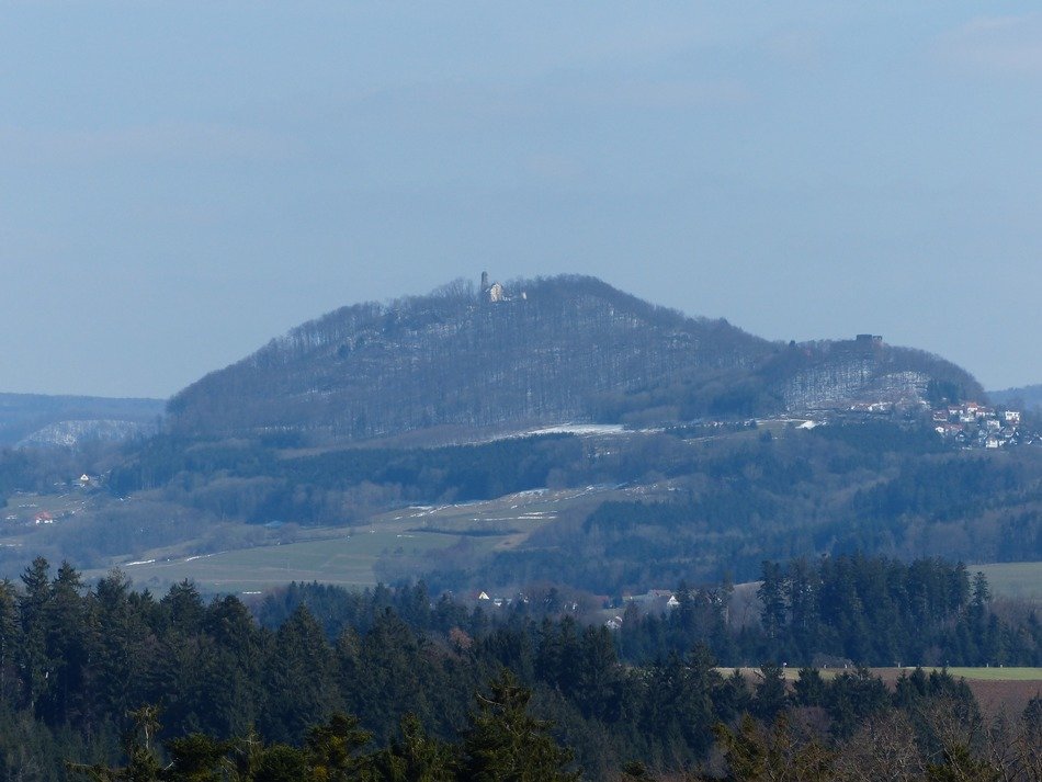 Distant view of the city in Goppingen in the mountains of Germany