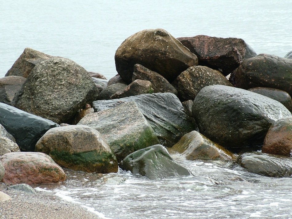 big stones on the Baltic Sea coast