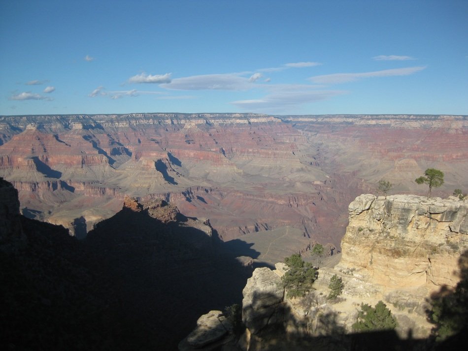 The southern edge of the beautiful national park with colorful rocks of the Grand Canyon