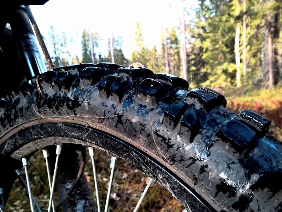 mountain bike tire closeup