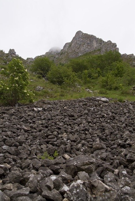 Remote view of the cliffs in Transylvania