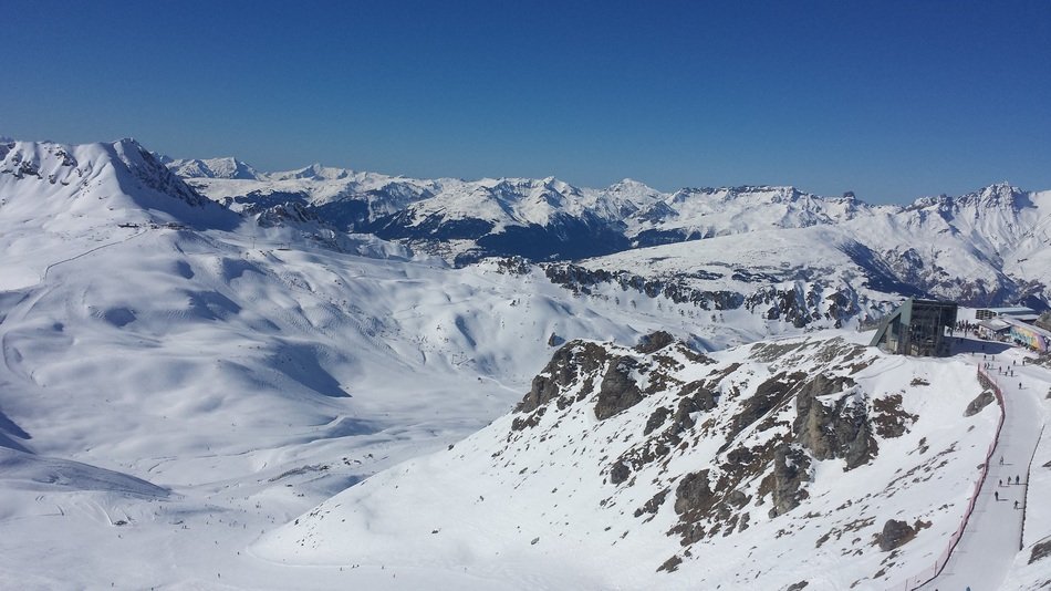 alpine landscape with snow