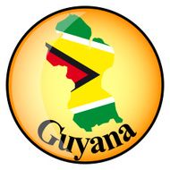 orange button with the image maps of Guyana