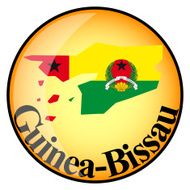 orange button with the image maps of Guinea-Bissau