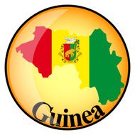 orange button with the image maps of Guinea