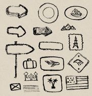 Vintage vector grunge elements