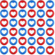 American seamless pattern with circles and hearts