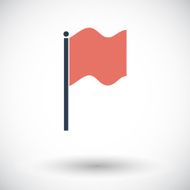 Flag flat single icon N2