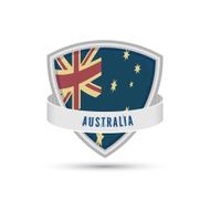 Australia flag on the shield icon