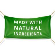 made with natural ingredients banner