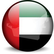 flag in button of UAE