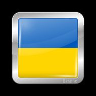 Flag of Ukraine Glossy Icons