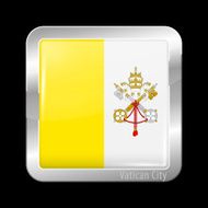 Flag of Vatican City Metal Icons