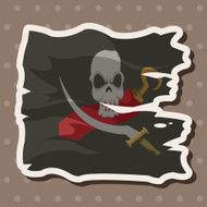 pirate flags theme elements vector eps N4