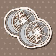 racing wheel theme elements vector eps N3