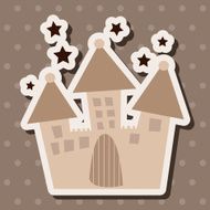 architecture castle flat icon elements eps10 N4
