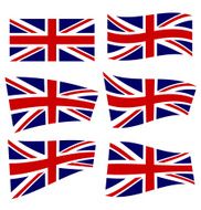 Set of british flags