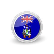 Vector rounded flag button icon of South Georgia