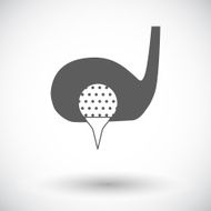 Golf flat single icon N2