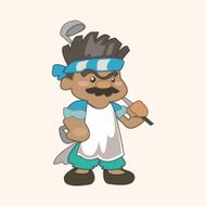 person character golfers theme elements N11