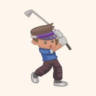 person character golfers theme elements N13