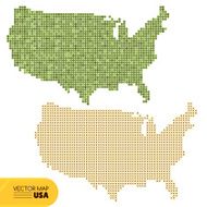Vector dotted map of USA